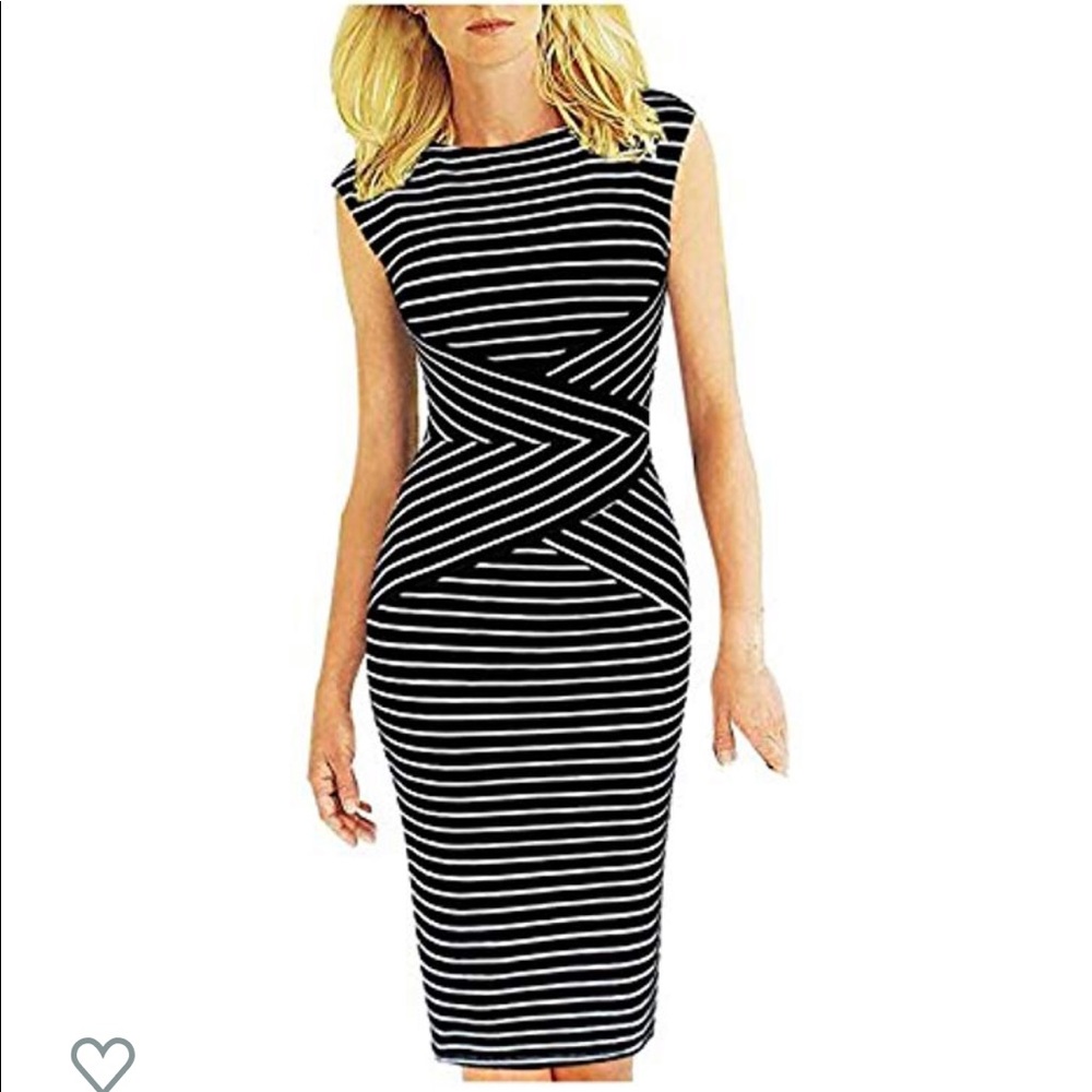 New black and white striped dress.